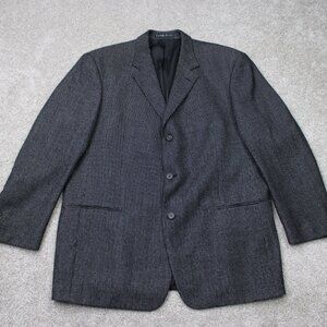 BOSS Hugo Boss Einstein US Blazer Mens 44R Black Wool 3 Button Sports Jacket
